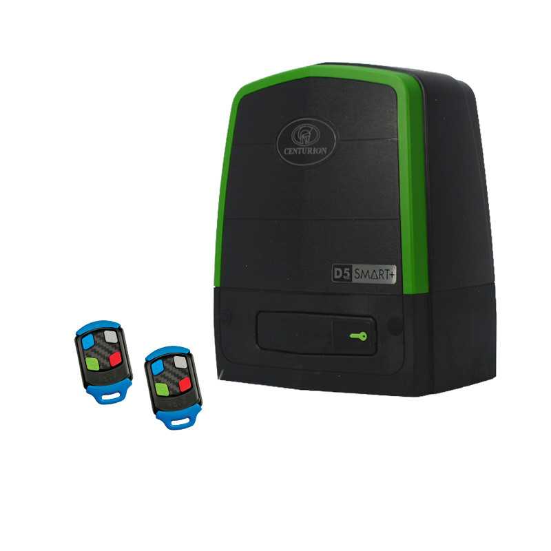 CENTURION D5 EVO SMART+ sliding gate motor with two NOVA TX4 remotes